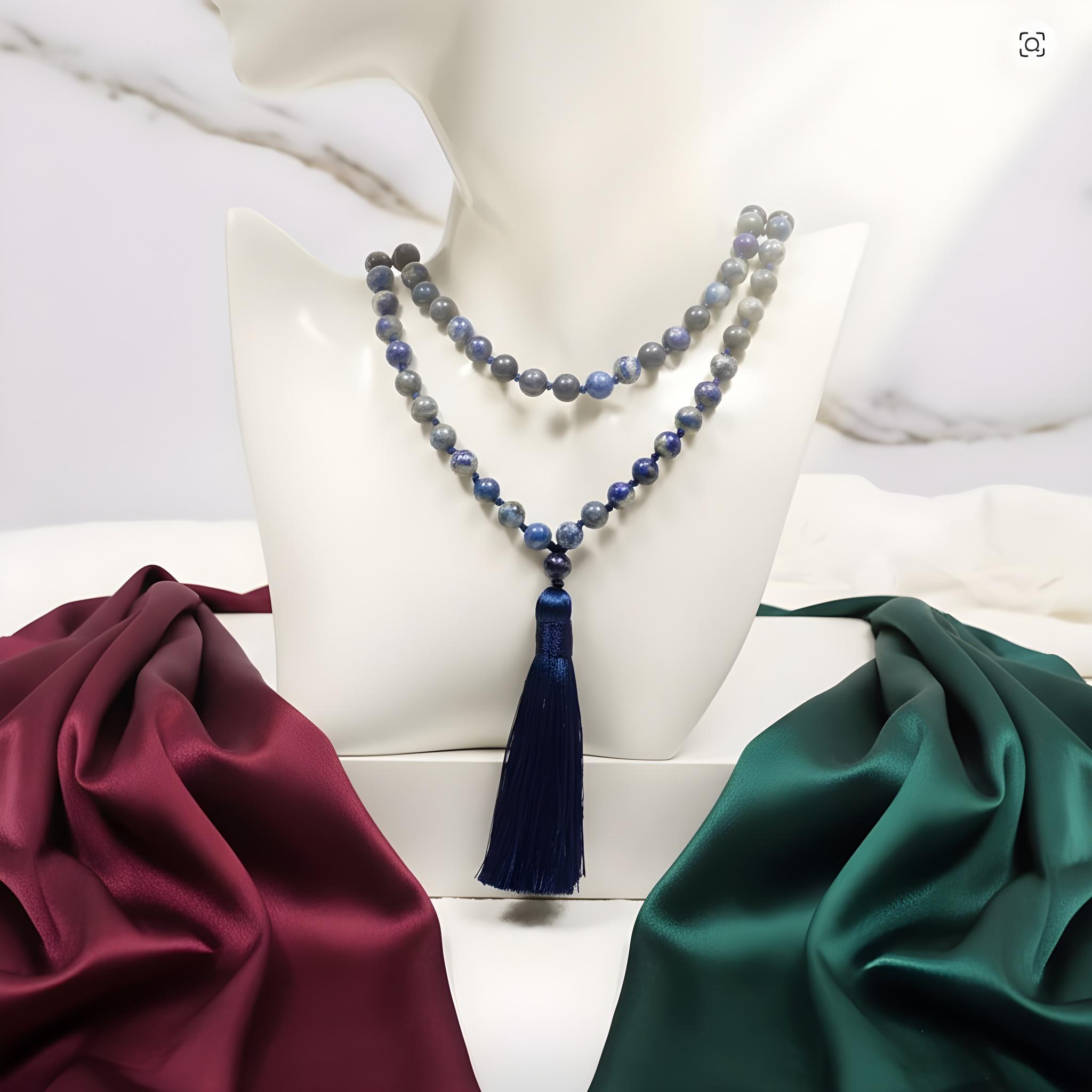 Collier Mala 108 Perles en Lapis Lazuli – Sagesse & Harmonie