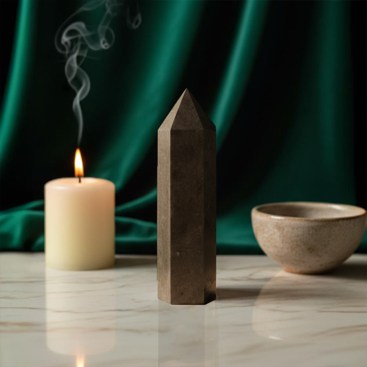 Tour de Shungite 8‑10 cm – Protection & Énergie