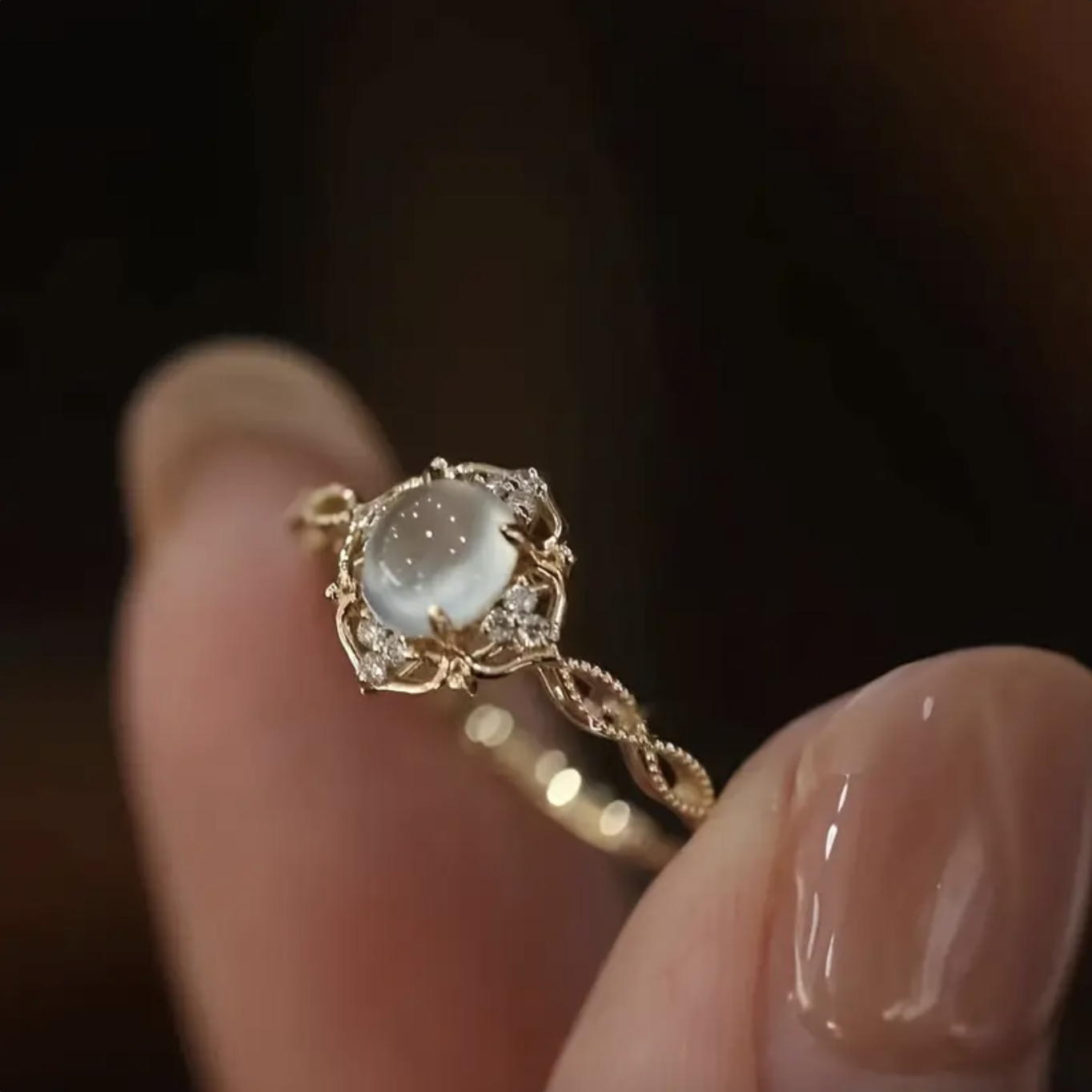 Bague pierre de lune