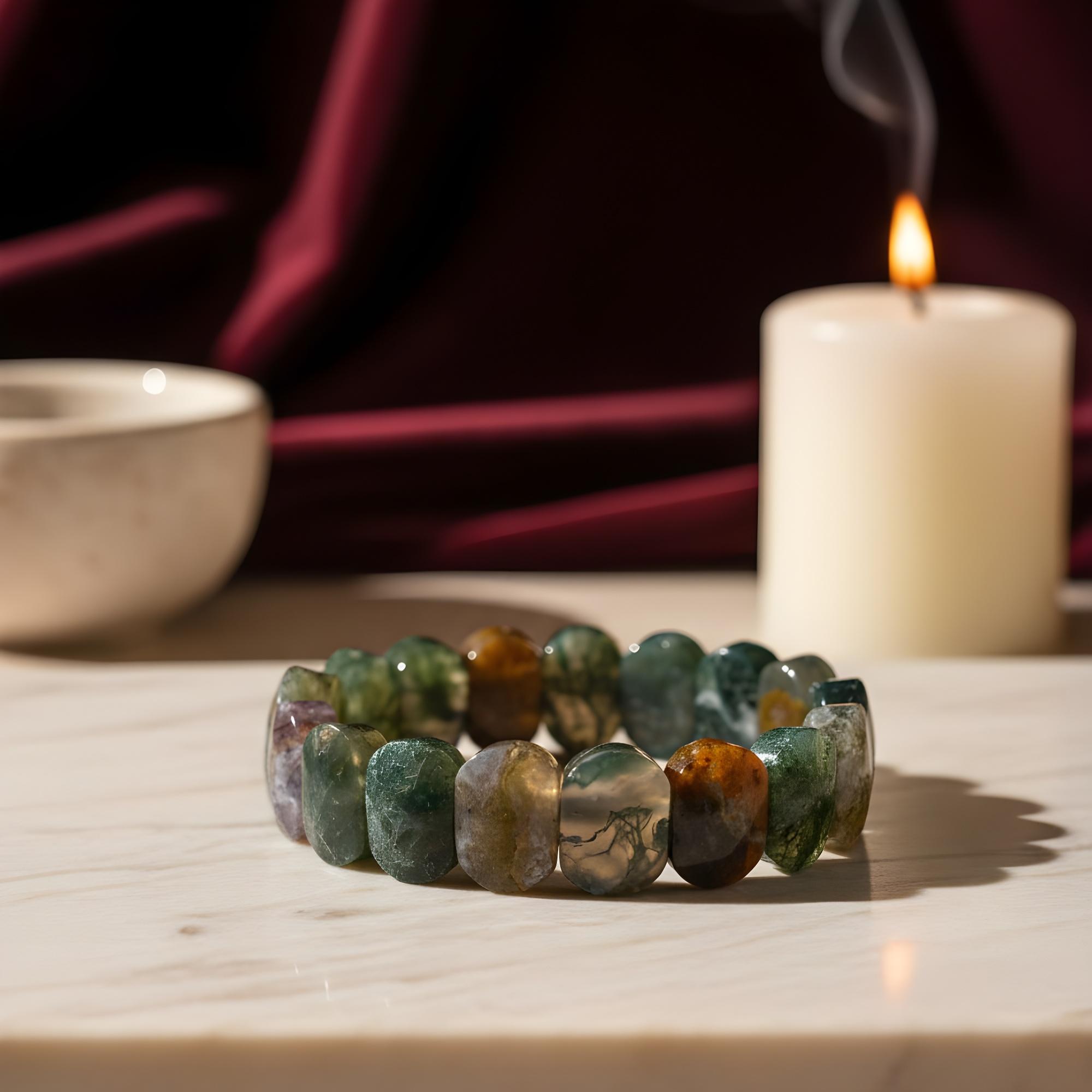 Bracelet Élégant en Agate Océanique Naturelle